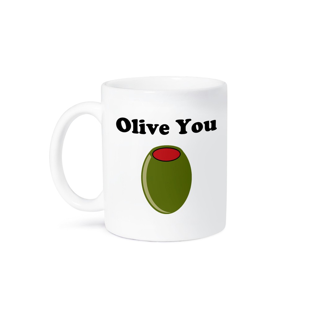 3dRose Olive You 11-Ounce Ceramic Coffee Mug