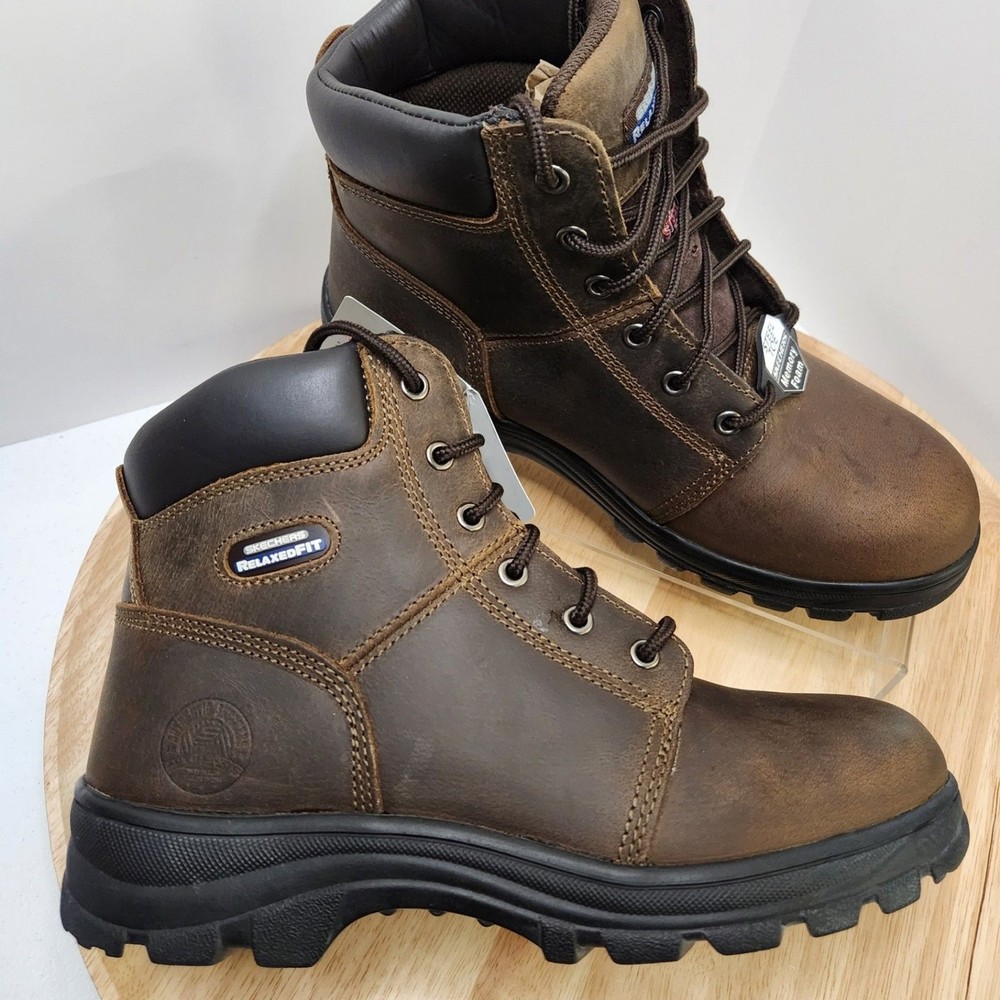 Skechers Workshire Peril steel toe memory foam work boot womens 11