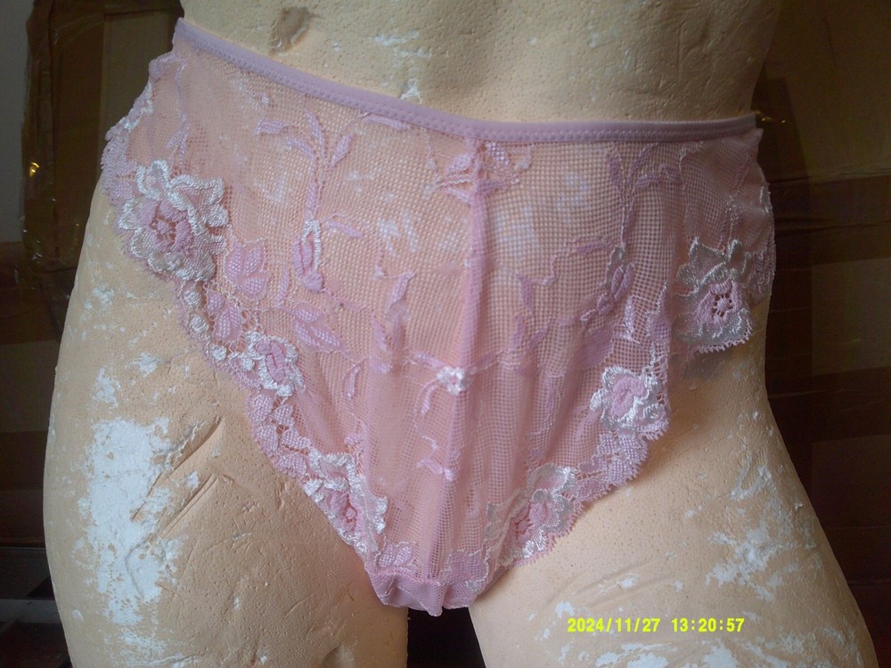 UK Size 14 - New Huit Lingerie 'Ambre' Thong Pink UK Size 14 (USA L)