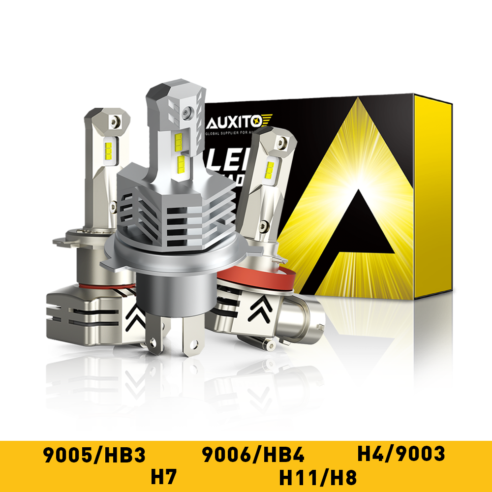 AUXITO CANBUS LED Headlight Bulbs High/Low Beam/Fog Light H11 9006 9005 H4 M