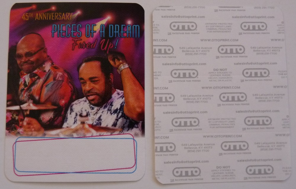 Pieces Of A Dream 45th Anniversary Concert Tour Backstage Pass D3