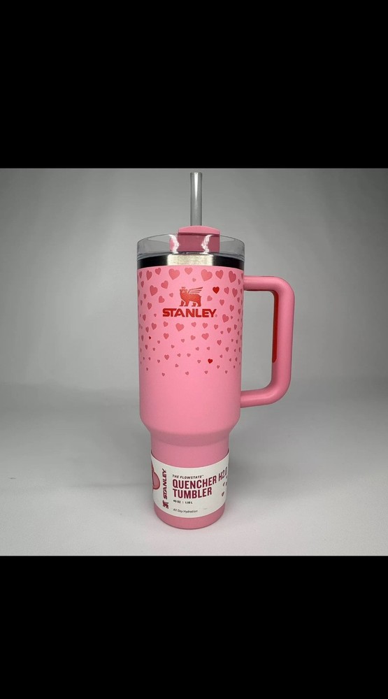 Stanley Valentine's Day 2025 40oz Pink Hearts Tumbler Ships Now