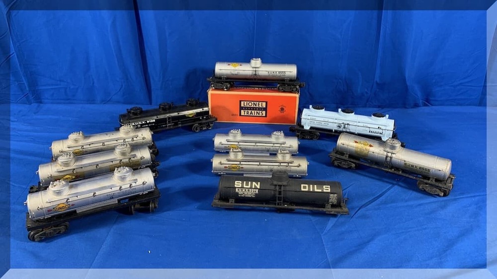 LIONEL O-27 SCALE O-GAUGE TRAIN PRE WAR & POST WAR TANK CAR LOT - FREE SHIPPING