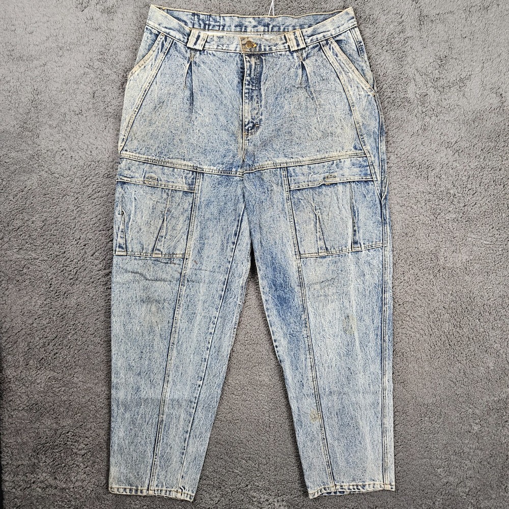 Vintage 90s Lee Acid Wash Gray Denim Jeans 36x32 Falcon League