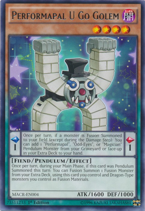 Performapal U Go Golem MACR-EN004 1st Edition Rare Lightly Played