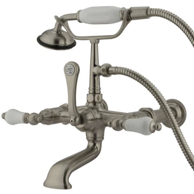 Kingston Brass CC543T Vintage Wall Mounted Tub Filler - Nickel