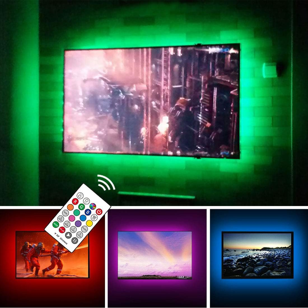 USB TV Backlight Kit for 70 75 80 82 Inches Smart TV Monitor HDTV Work Space Dec
