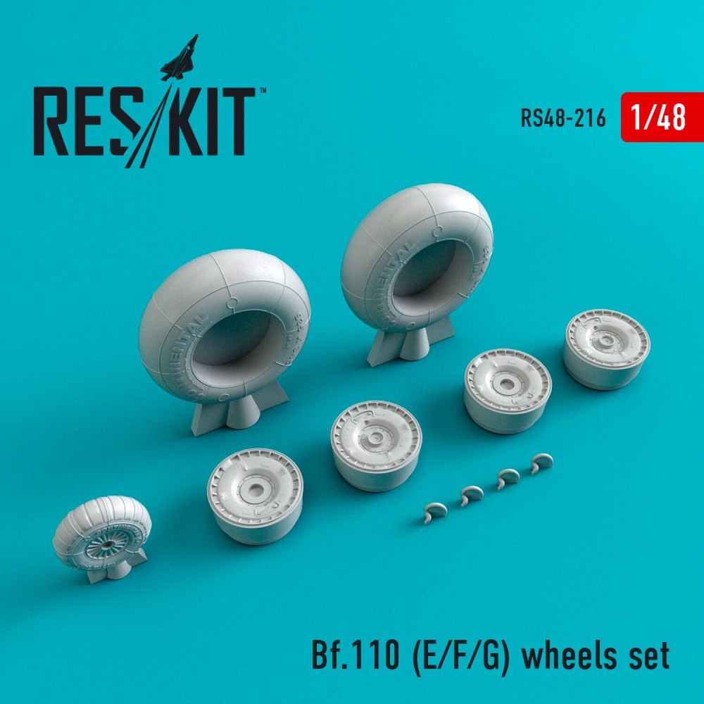 Messerschmitt Bf.110 (E, F, G) Wheels Set 1:48 ResKit RS48-0216
