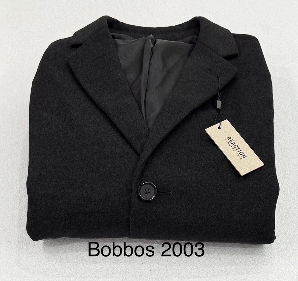 Kenneth Cole Reaction Men's Classic Overcoat Jacket, Gray, Size 44 L