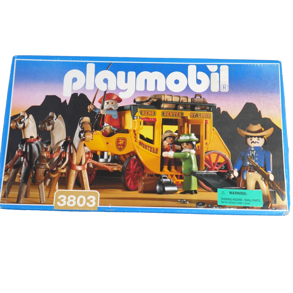 Vintage Playmobil 3803 Stagecoach- Unopened sealed box 1990s complete NEW