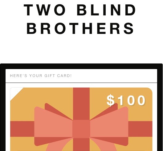 $110 Blind Brothers Gift Card – Perfect Thoughtful Present-image