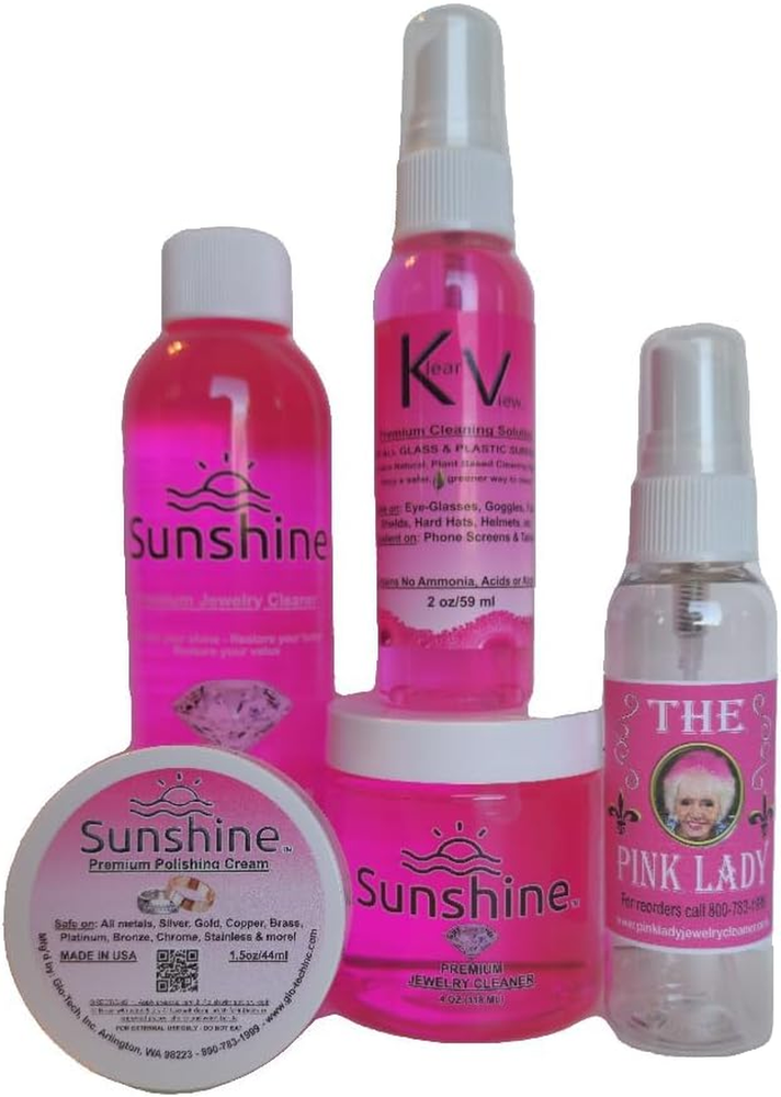 Premium Jewelry Cleaner Kit with Metal Polish - Safe Jewelry Cleaner Solution fo