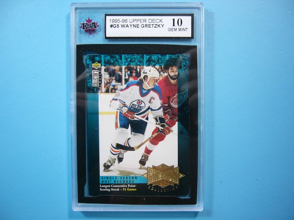 1995-96 Upper Deck Collector's Choice Wayne Gretzky #G5 KSA 10 Gem Mint Hockey Card