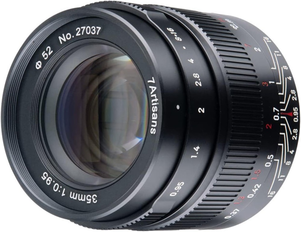7artisans 35mm F0.95 APS-C Manual Focus Lens for Canon Nikon Sony Fuji M4/3 Cameras