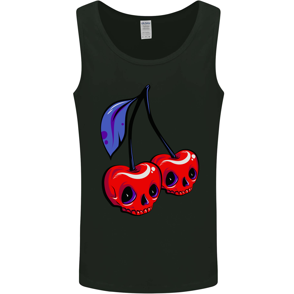 Cherry Skulls Mens Vest Tank Top