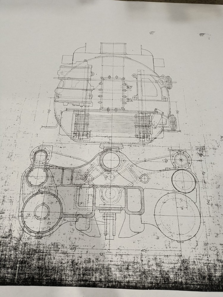 Southern Pacific Lima AC-9 2-8-8-4 Steam Locomotive Blueprint Drawing Set