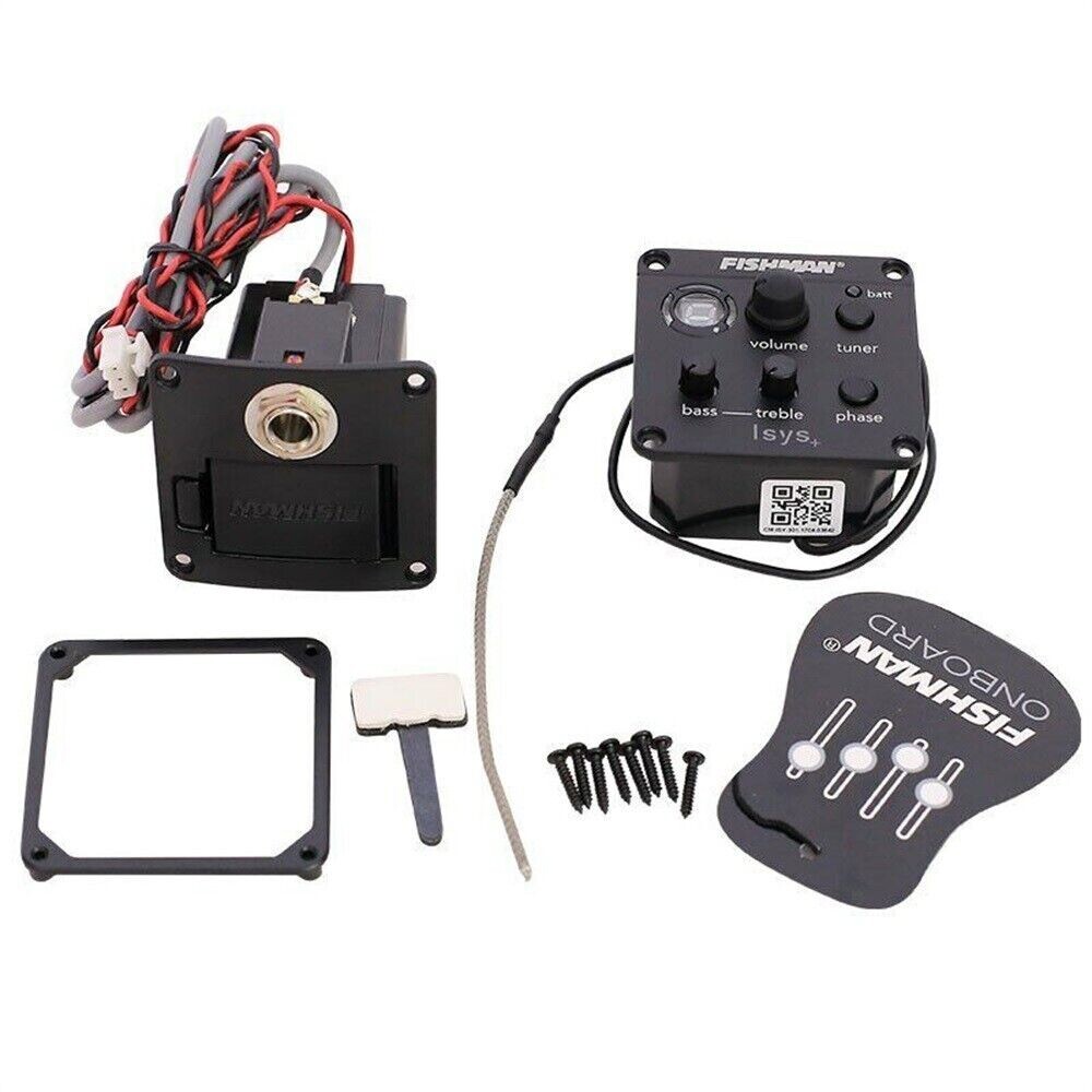 Fishman ISYS+ Acoustic Guitar Pickups Piezo Mic Beat Set Preamp system EQ Tuner