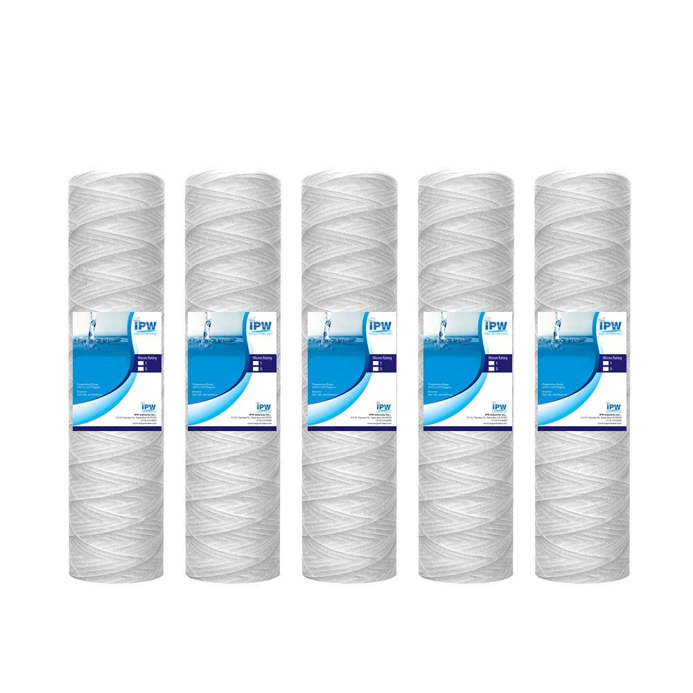 5-Pack Campbell 1SS 5-Micron Whole House Water Filter Cartridge Replacements