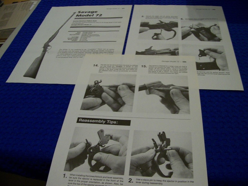 SAVAGE MODEL 72 (.22 LR) RIFLE...DISASSEMBLY/STRIP & DETAILS (727MM)