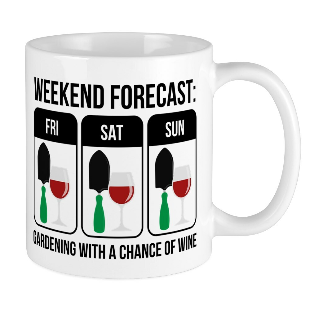 CafePress Weekend Forecast 11 oz Ceramic Mug (187208003)