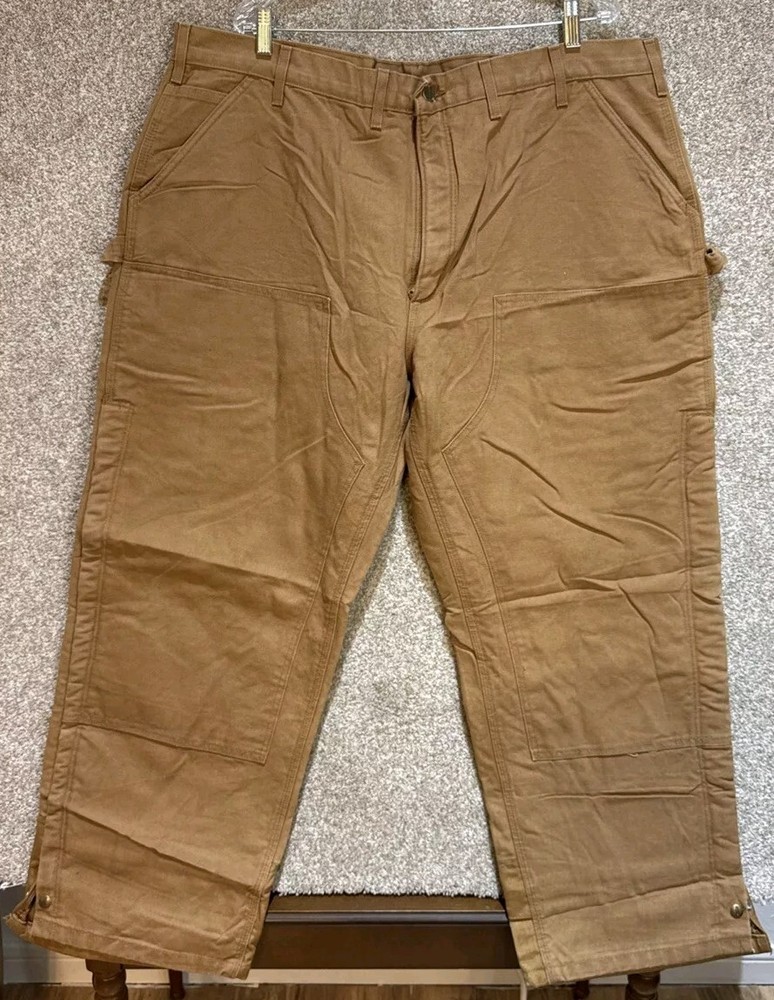 Carhartt B157 BRN Mens Size 44x30 Double Knee Sherpa Lined Pant Duck NEW NWT USA