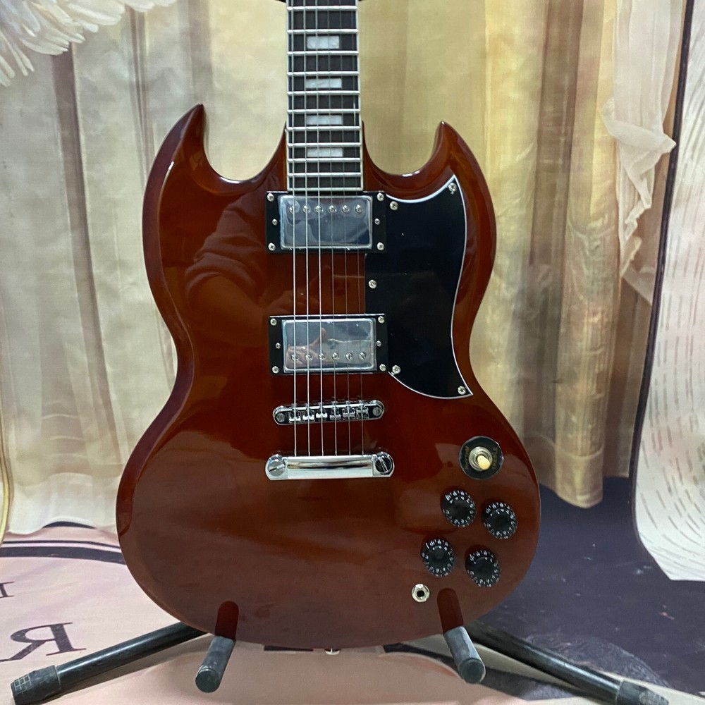 Custom SG brown Electric Guitar Rosewood fingerboard HH pickup US warehouse