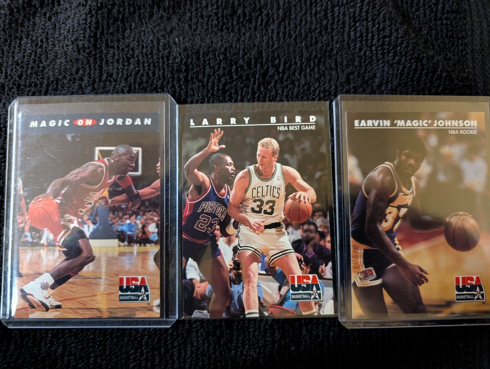 Magic Johnson Michael Jordan Larry Bird Premium Basketball Legends Bundle  