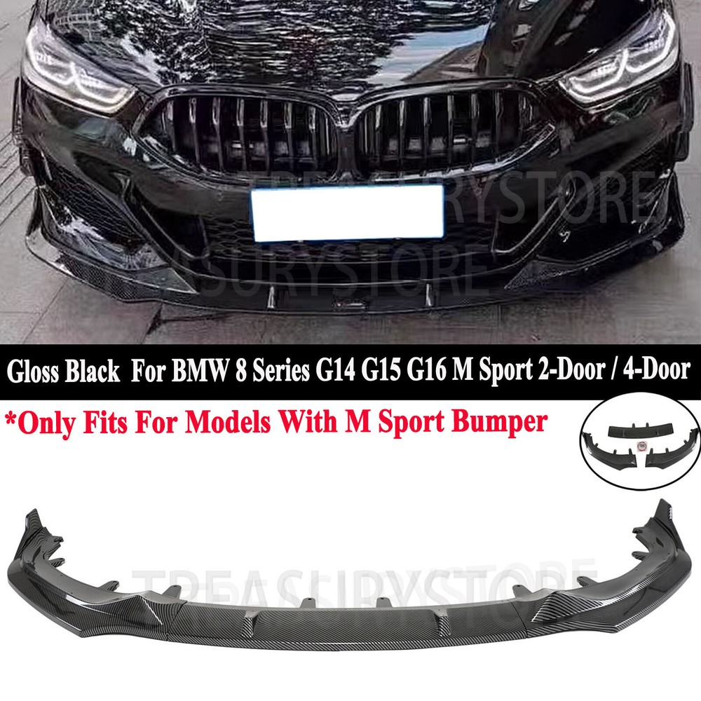 BMW G14 G15 G16 840i M850i 2019-2024 GT Style Carbon Fiber Front Bumper Lip