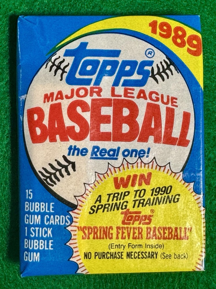 1989 Topps Baseball Factory Sealed Wax Pack - Chance at Randy Johnson Rookie Card