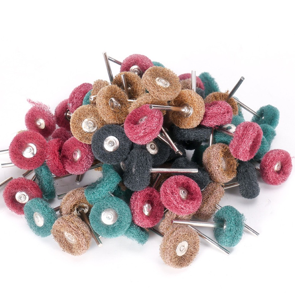 80Pcs Mini Buff Wheel Abrasive Polishing Bits for Rotary Tools & Crafts