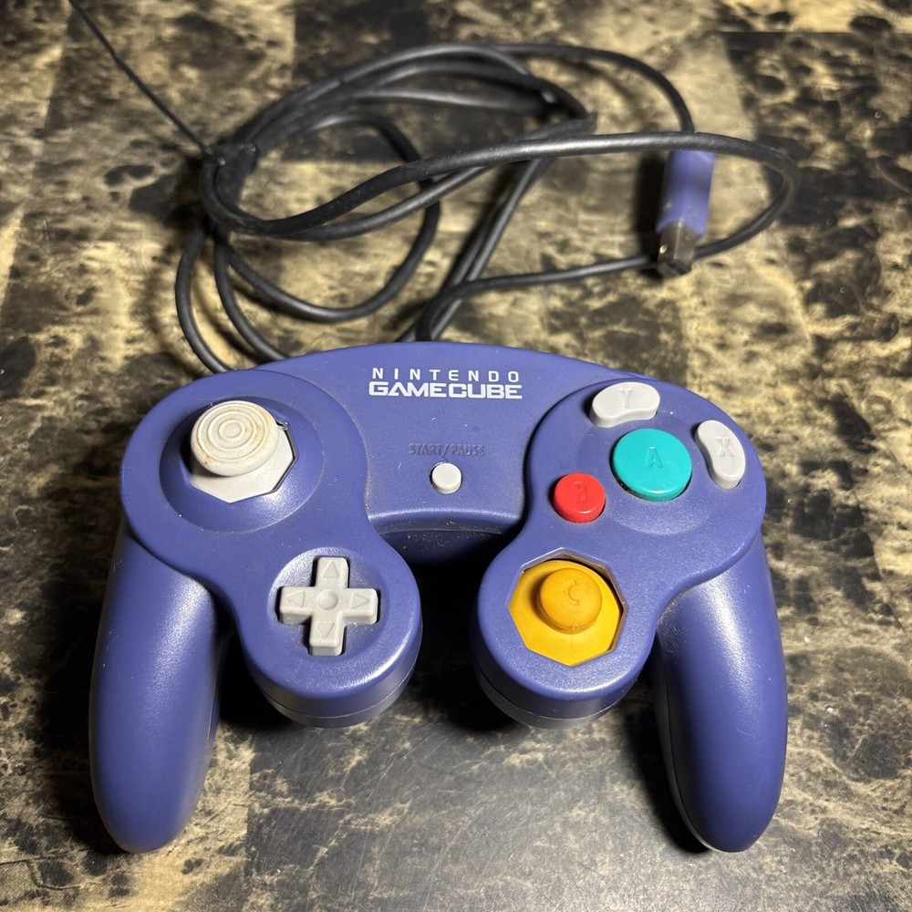 Official Nintendo Gamecube Controller Purple DOL-003 Authentic OEM Tested