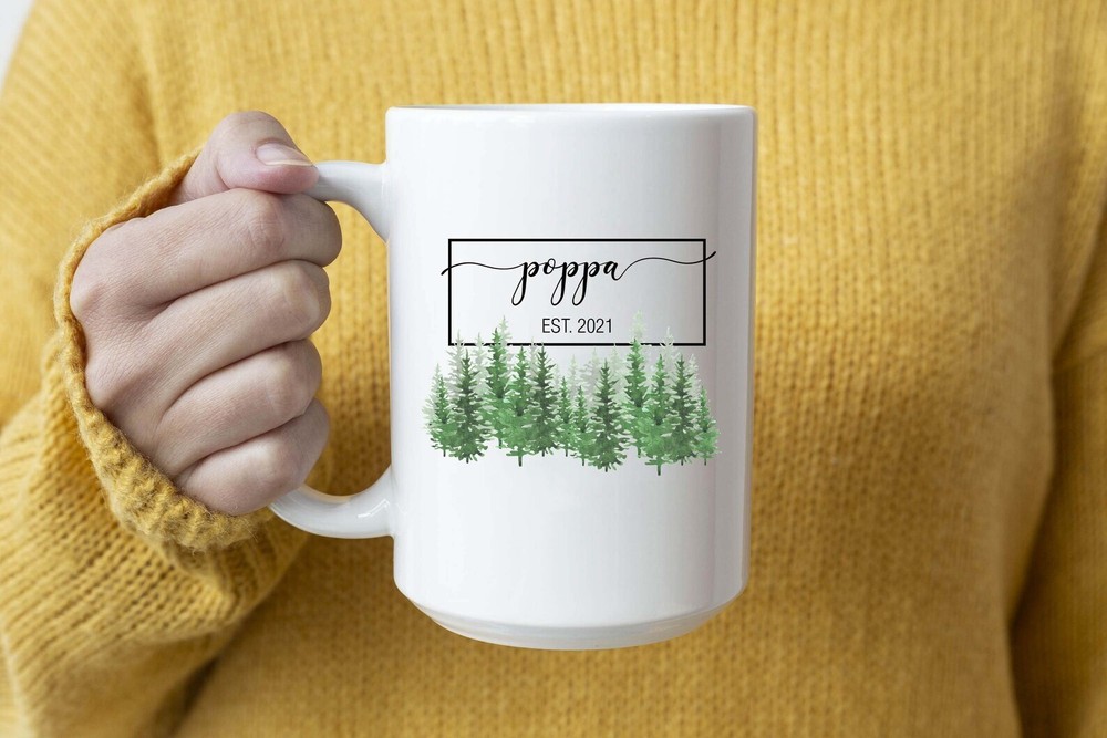 Poppa Est 2021 Mug Mug & Coaster Set Gift Poppa Coffee Mug For New Poppa 202