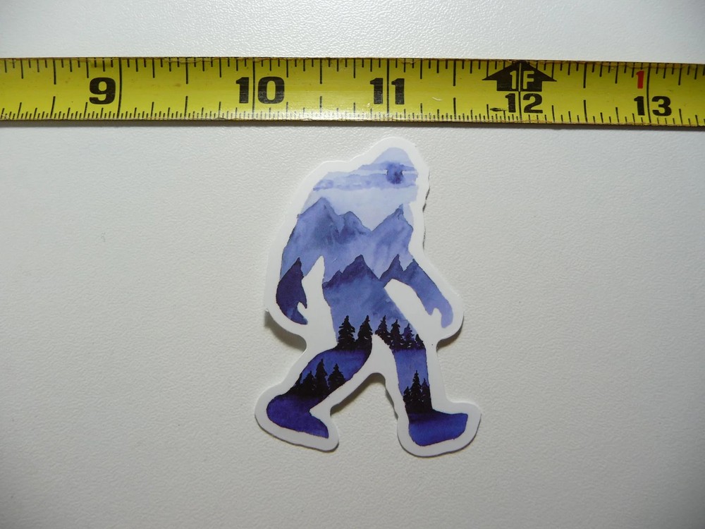 BIGFOOT SASQUATCH MOUNTAINS FOG SMALL STICKER DECAL FUNNY ANIMAL EXIST