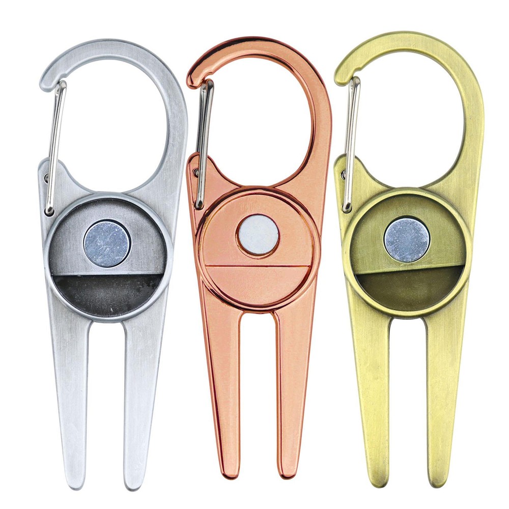 1XDivot Repair Tool Golf Divot Tool with Buckle Zinc Alloy Magnetic Golf admired