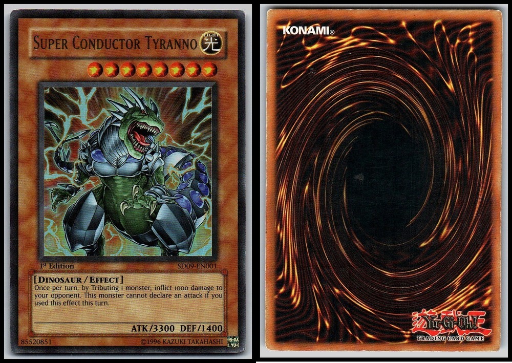 Super Conductor Tyranno SD09-EN001 1st Edition Foil Yu-Gi-Oh Rare Card