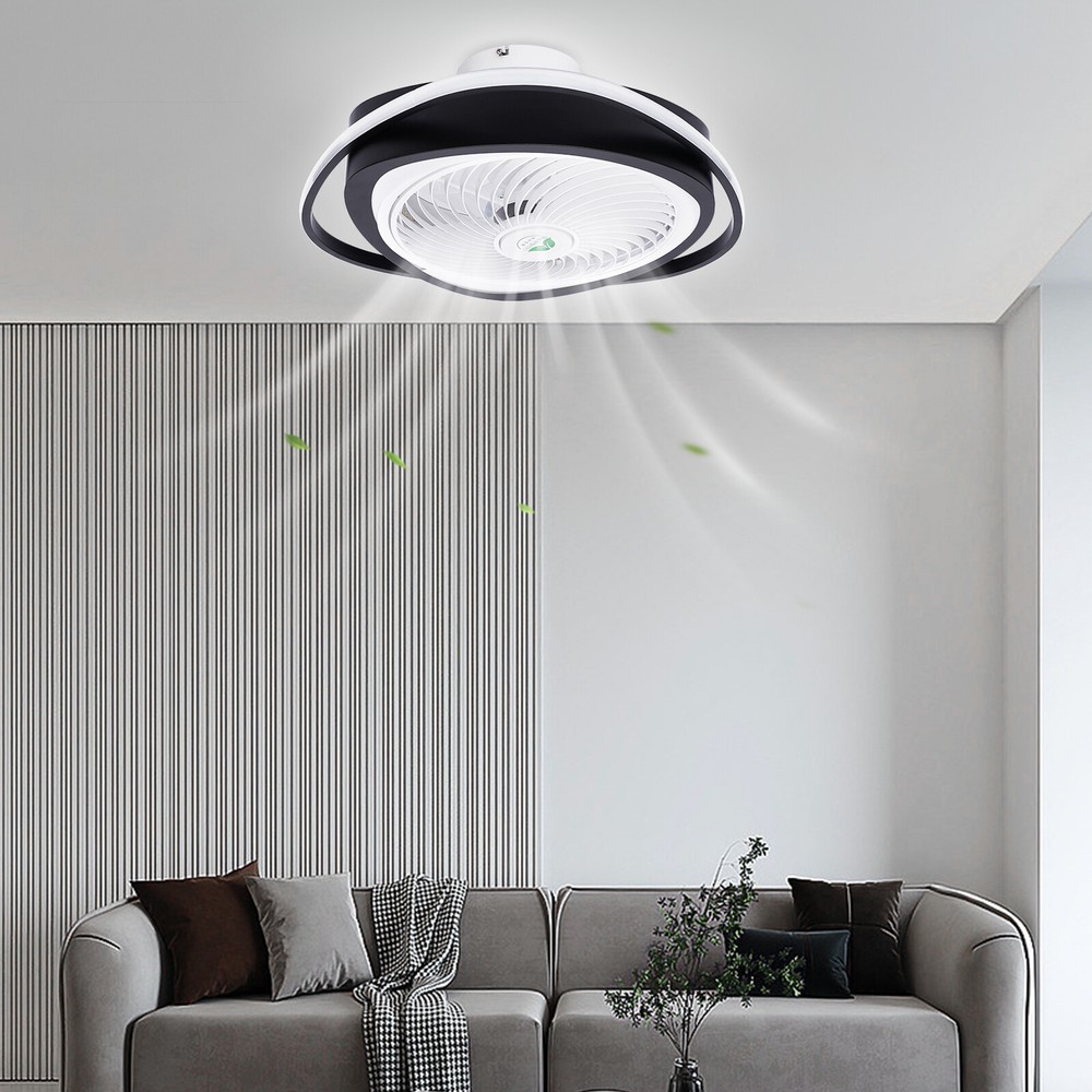 Dimmable LED Chandelier Ceiling Fan with Remote in 3 Colors