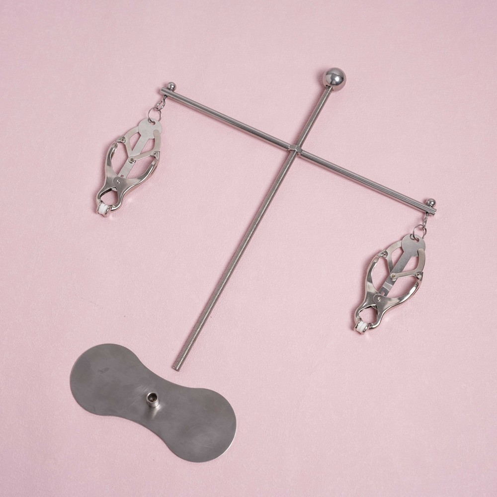 Stainless Steel Nipple Clips Breast Clamps Tower of Pain Torture Bondage Sex Toy