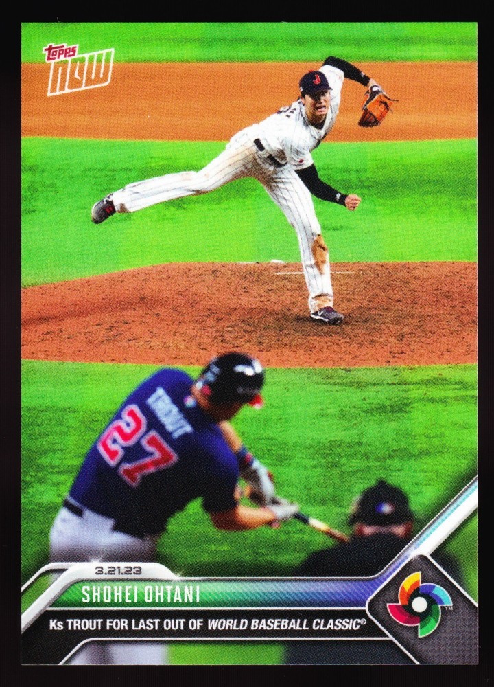 Shohei Ohtani Angels Ks Mike Trout World Series Classic 2023 Topps NOW WBC-71