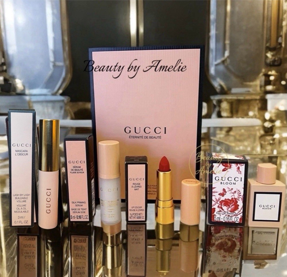 Gucci Beauty Makeup Set Lipstick Serum Mascara Bloom Women’s Perfume New In Box
