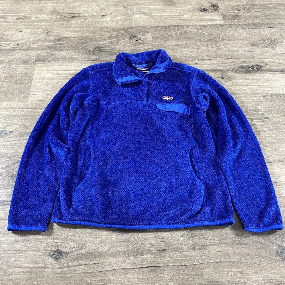 Patagonia Women's Medium Blue Re Tool Snap-T Fleece Pullover Jacket GUC  