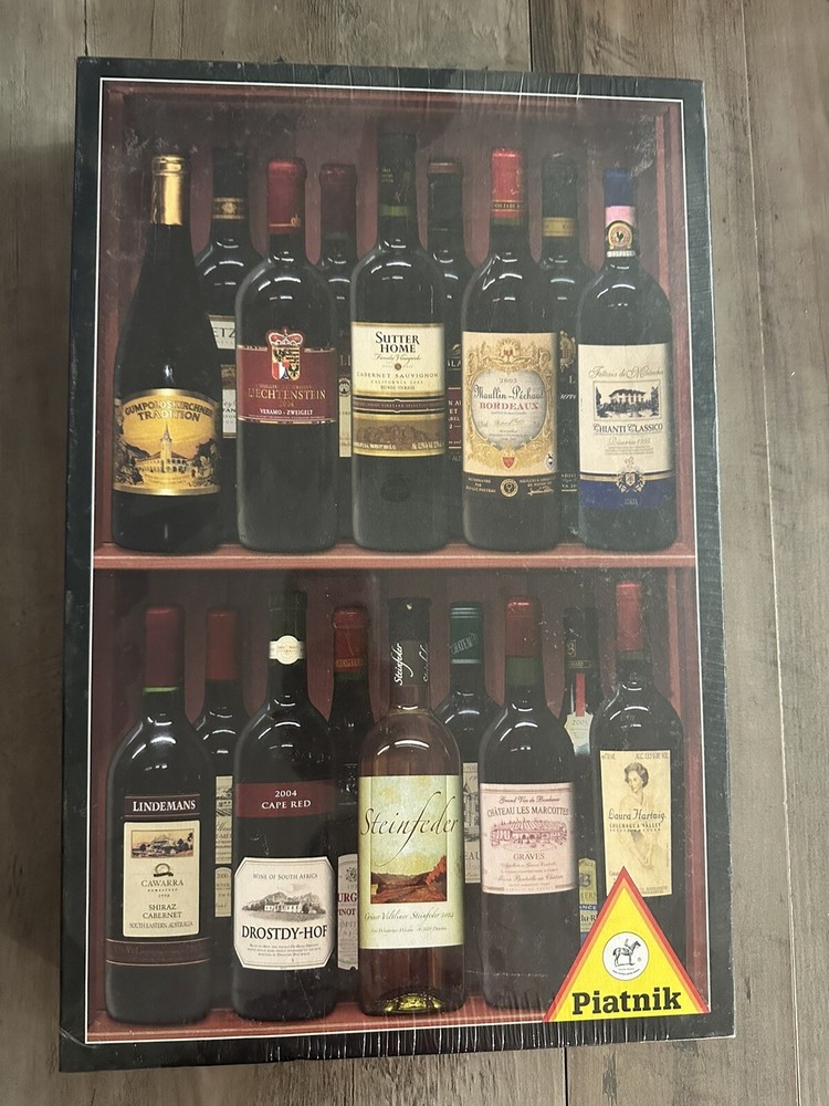 PIATNIK AUSTRIA 1000 Piece Jigsaw Puzzle #562440 Wine Bottles  NEW IN SEALED BOX