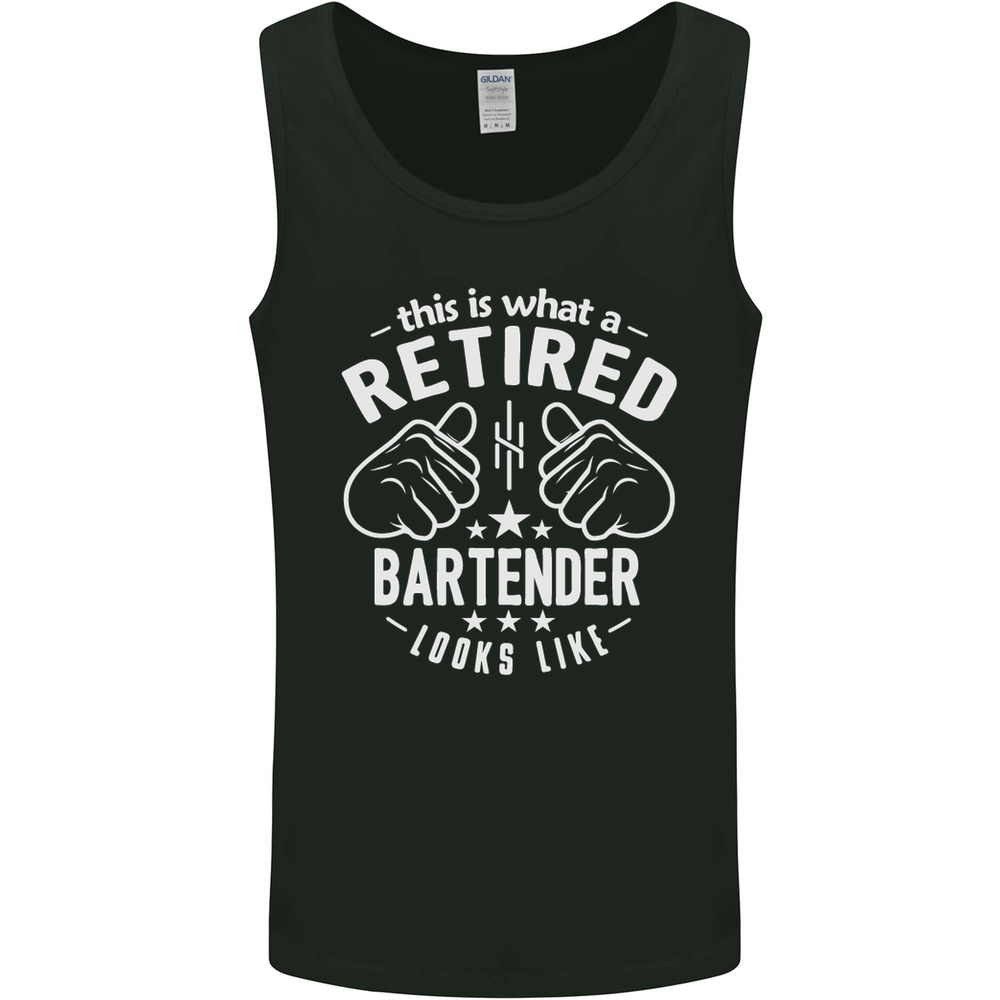 This Is What a Retired Bartender Looks Like Mens Vest Tank Top
