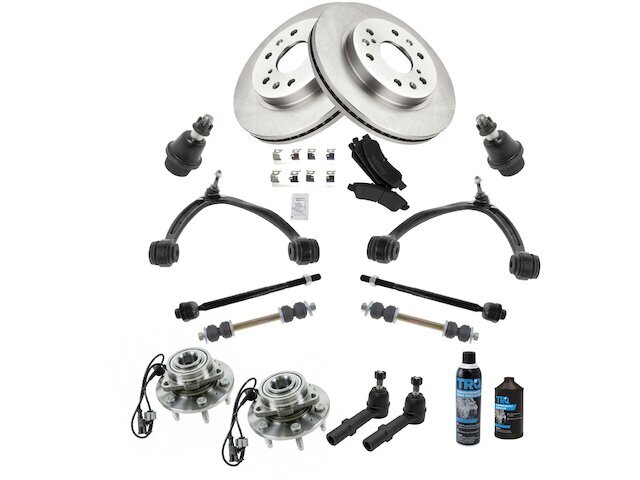 Front Brake Pad Rotor Wheel Hub Control Arm Kit fits Escalade EXT 88BPMJ