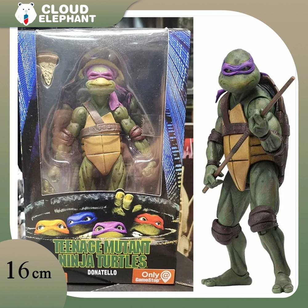 16cm NECA Ninja Turtle Figure - 1990 Movie Collectible Action Figure Version