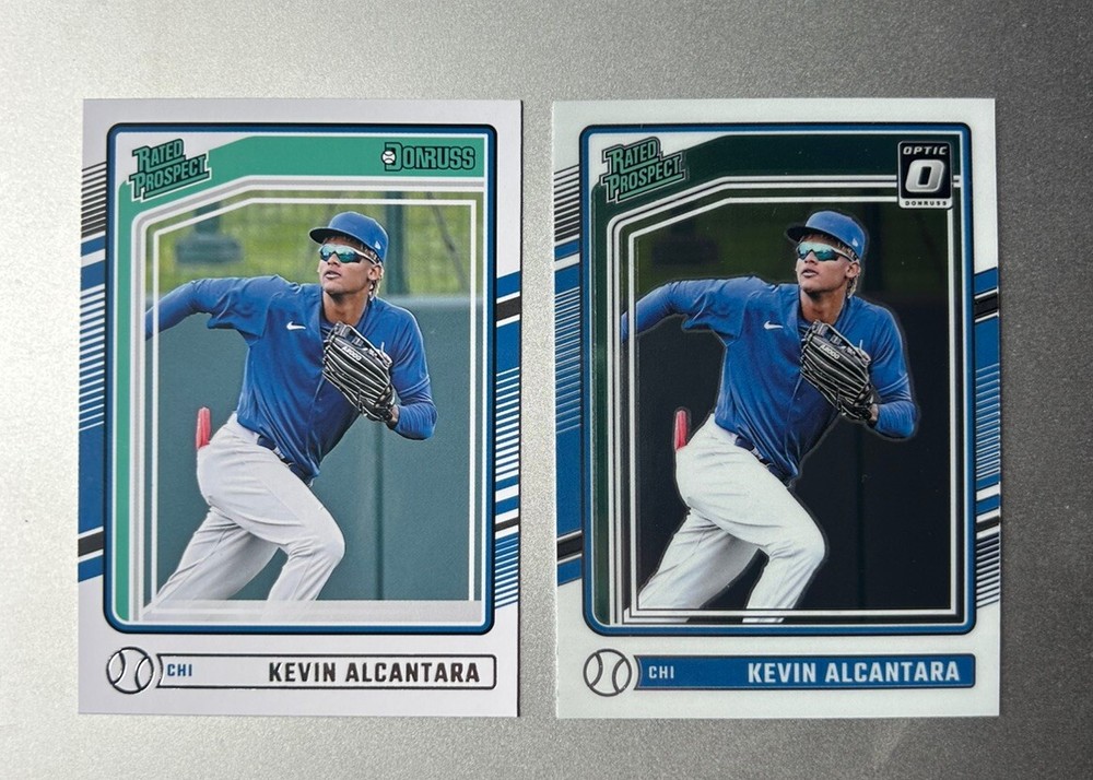 2 Pack 2024 Optic Donruss Rated Prospect RC Kevin Alcantara Chicago Cubs