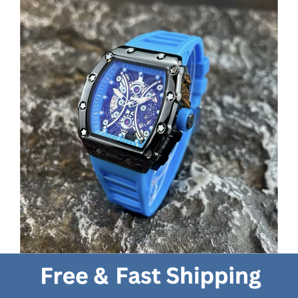 Orologio Richard Fashion Style Rapper Mille Blue Homage