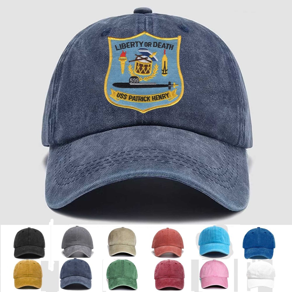 Custom Embroidered Hat SSBN-599 USS Patrick Henry, Veteran Cap, Trucker Hat,Gift