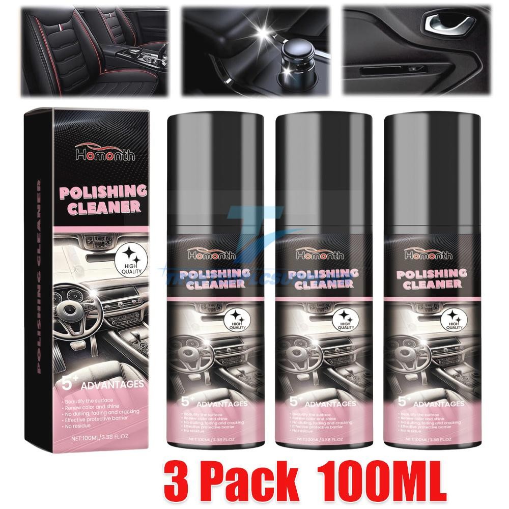 Car Interior Cleaner, Vehicle Interior Polish | Interior Detailer Spray-3PCS