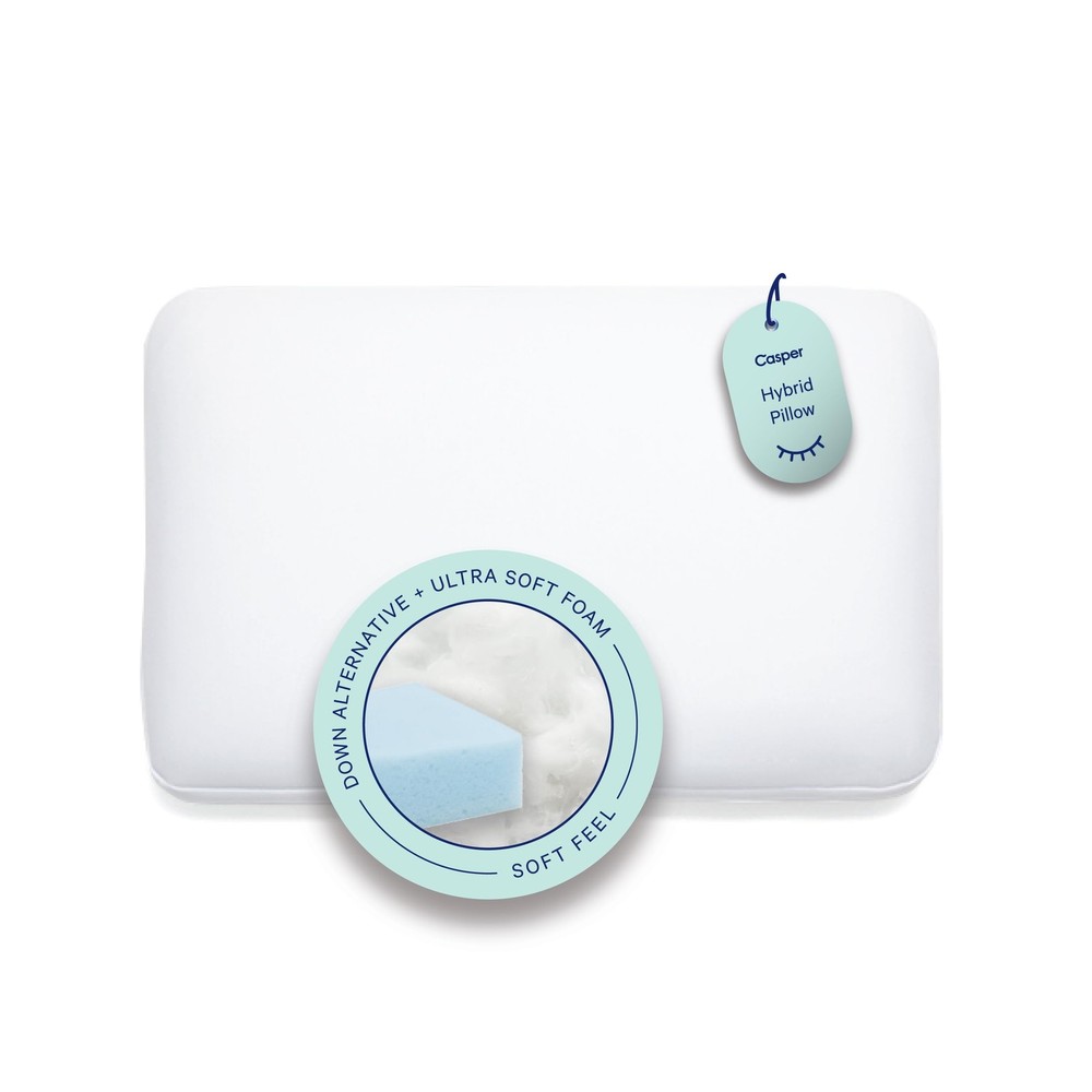 Hybrid Pillow for Sleeping, King, White