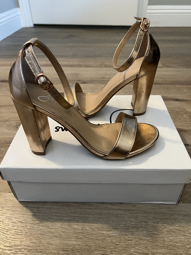 J. Adams Shirley Womens Heels Rose Gold Size 6.5